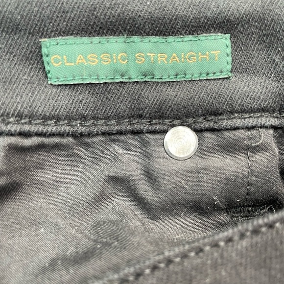 Lauren Ralph Lauren Jeans Womens 4 Black Denim Pants Classic Straight Preppy - Picture 3 of 5